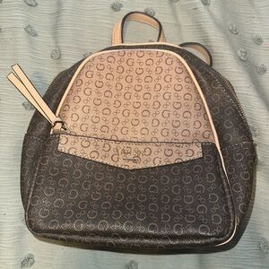 Guess Signature Brown and Tan Backpack